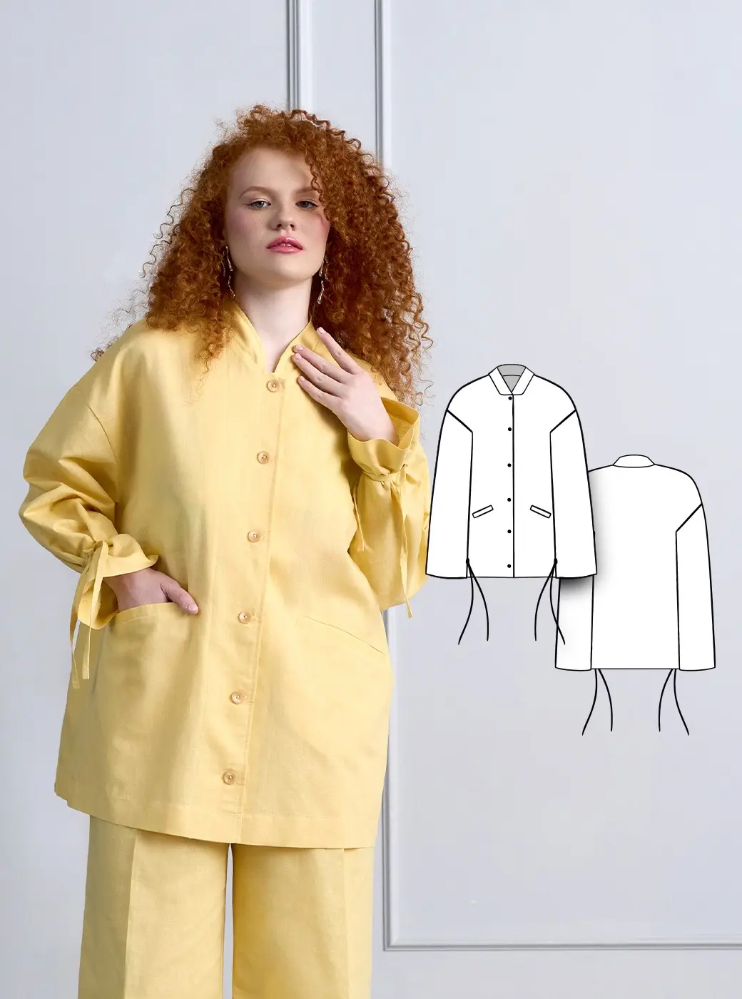 Gera women's jacquet sewing pattern + video tutorial