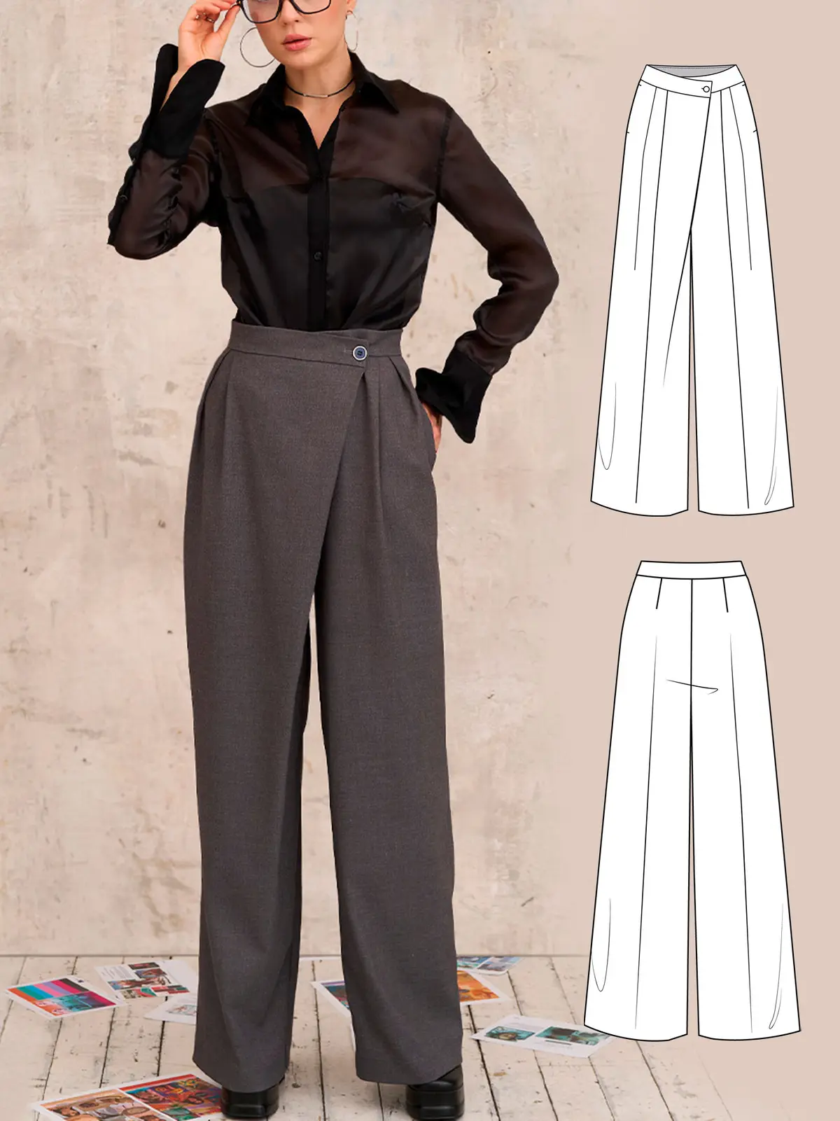 Quartz women's trousers sewing pattern + video tutorial