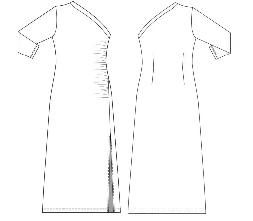 DIY one-sleeve party dress Kylie sewing tutorial for fashion lovers