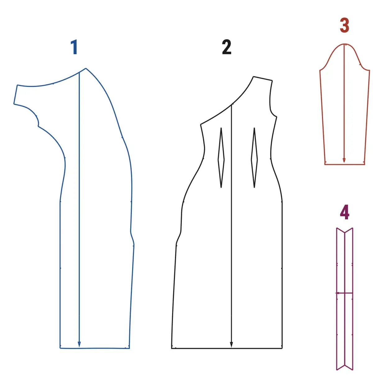 DIY one-sleeve party dress Kylie sewing tutorial for fashion lovers