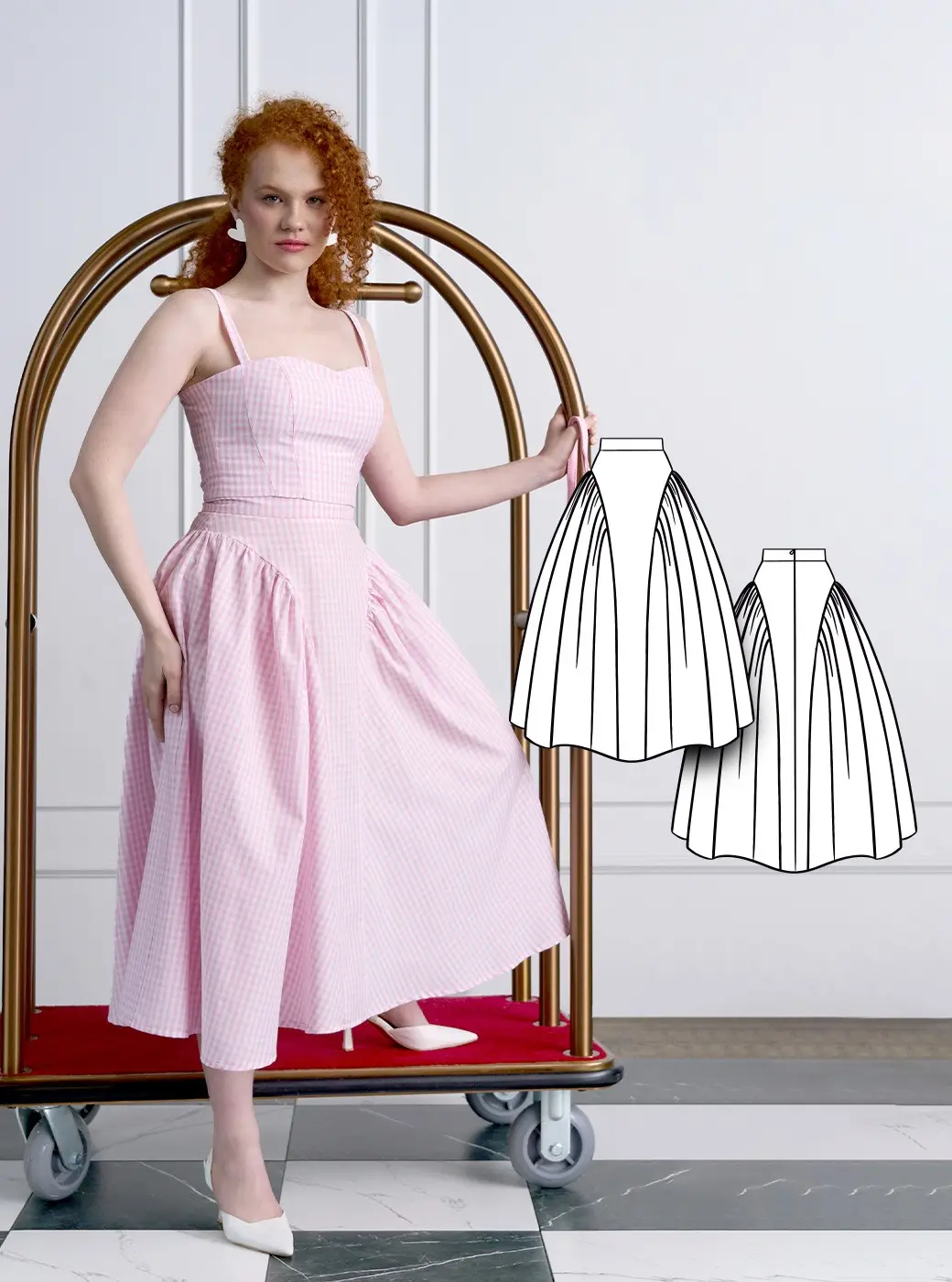 Persephone women's skirt sewing pattern + video tutorial