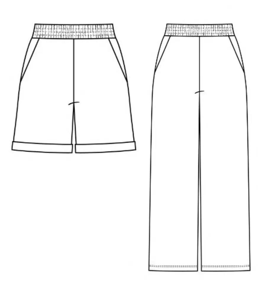 Women's LeMans shorts and pants sewing instruction: easy guide for beginners