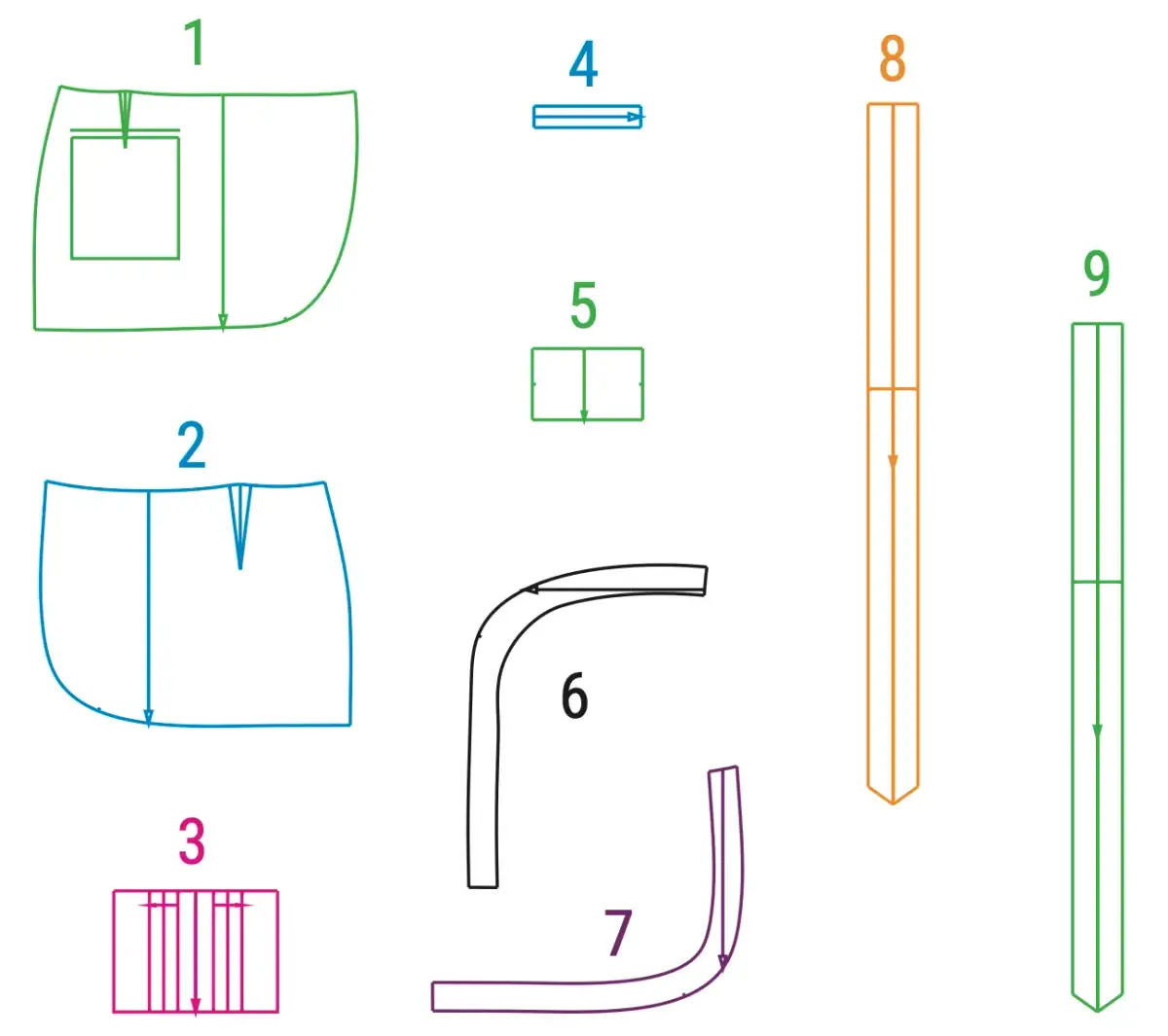 Rosalia long basque belt sewing tutorial