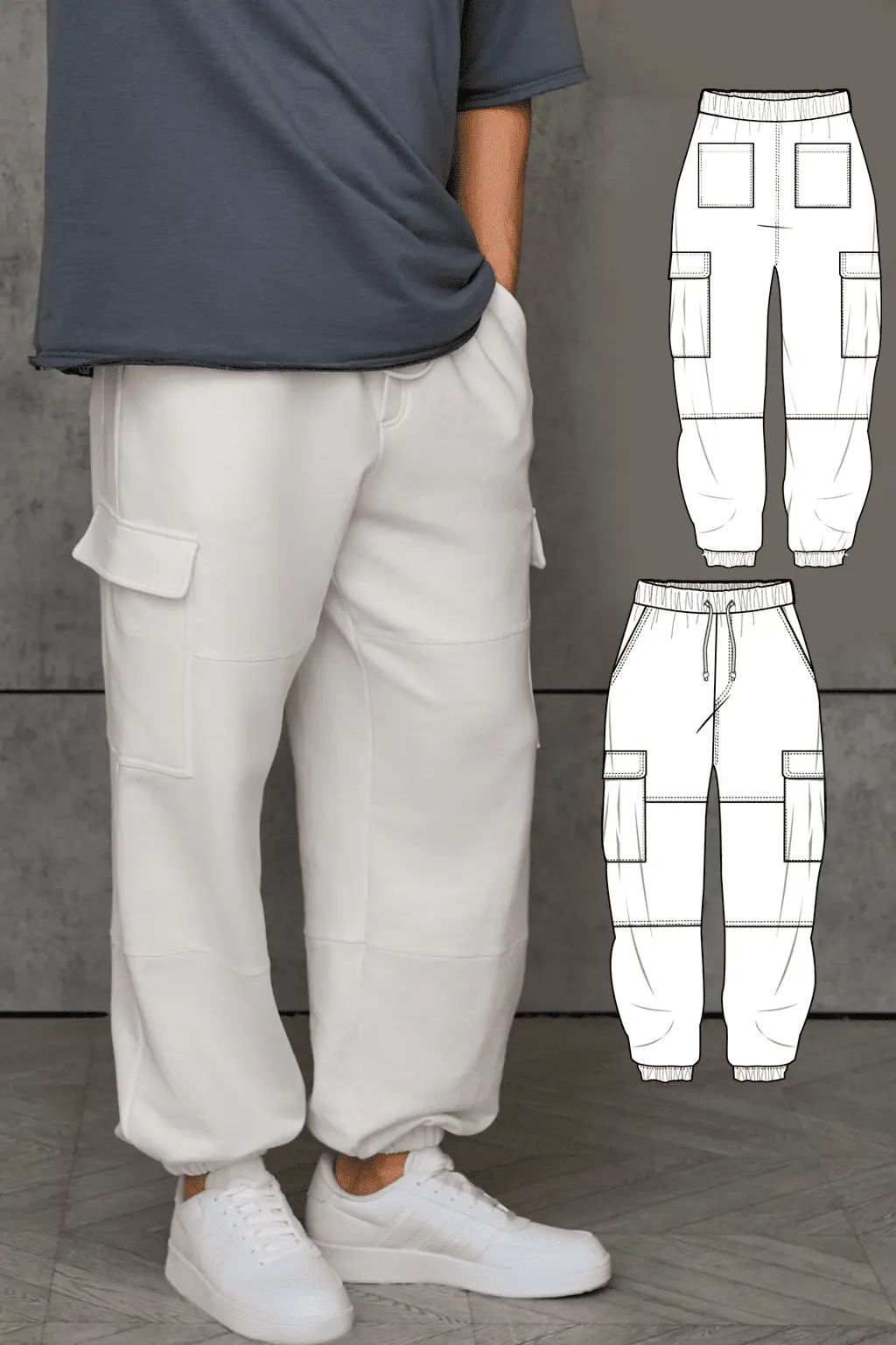 Taranto — Men's Cargo Trousers PDF Sewing Pattern + Video Tutorial | Sizes S–5XL | Fabrico