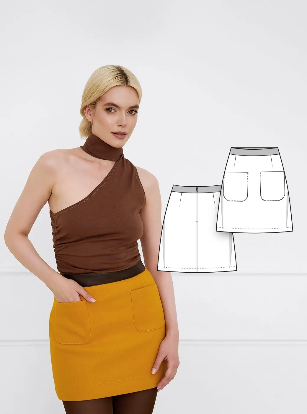 Celine women's skirt sewing pattern + video tutorial