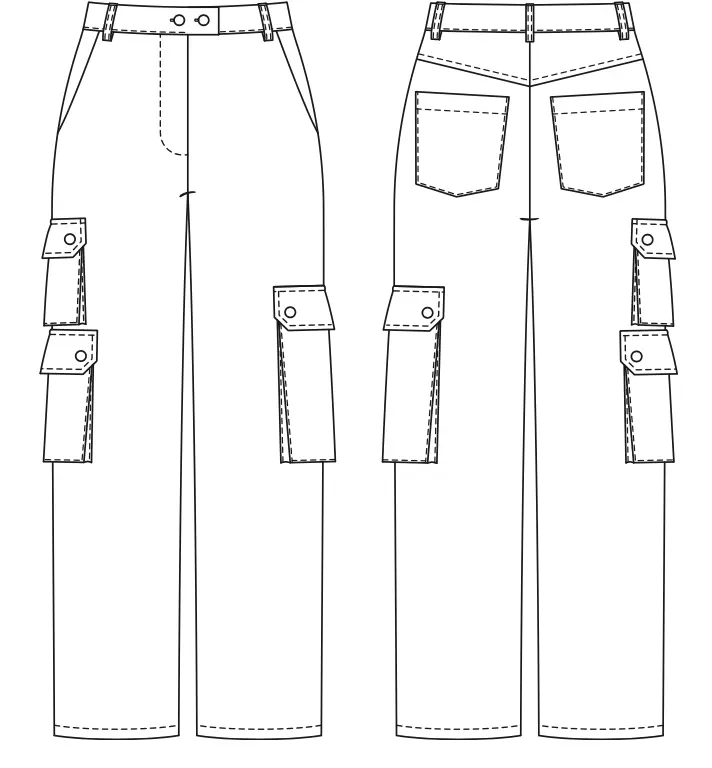 How to sew women's Madrid cargo pants: sewing instructions for all levels