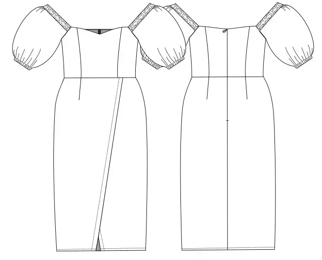 Vivien women's party dress sewing tutorial