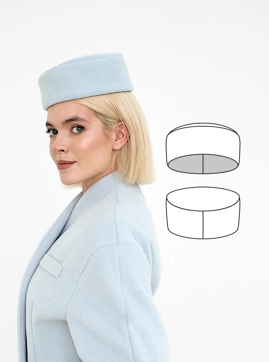 Gina women's hat sewing pattern + video tutorial