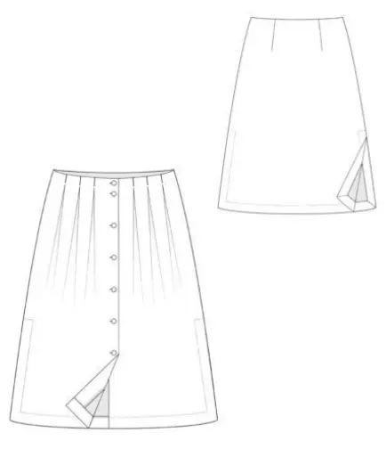 How to sew the Rimini women's button skirt: detailed step-by-step tutorial