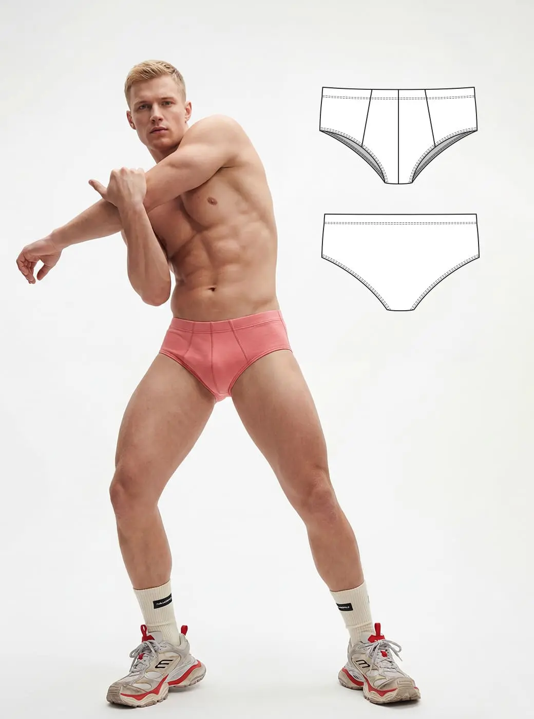 Antonio — Men's Briefs PDF Sewing Pattern + Video Tutorial | Sizes S–5XL | Fabrico