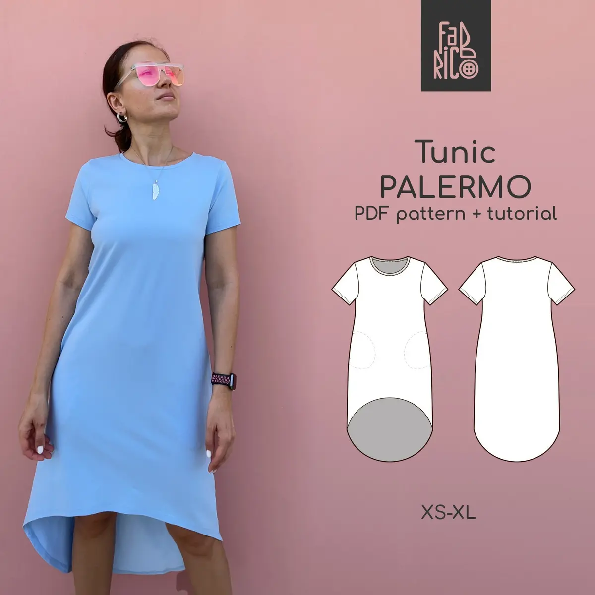 Palermo women's tunic sewing pattern + video tutorial