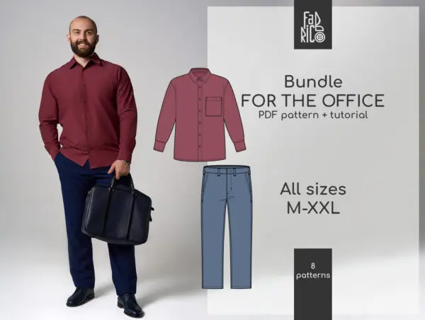 Mens office sewing patterns bundle