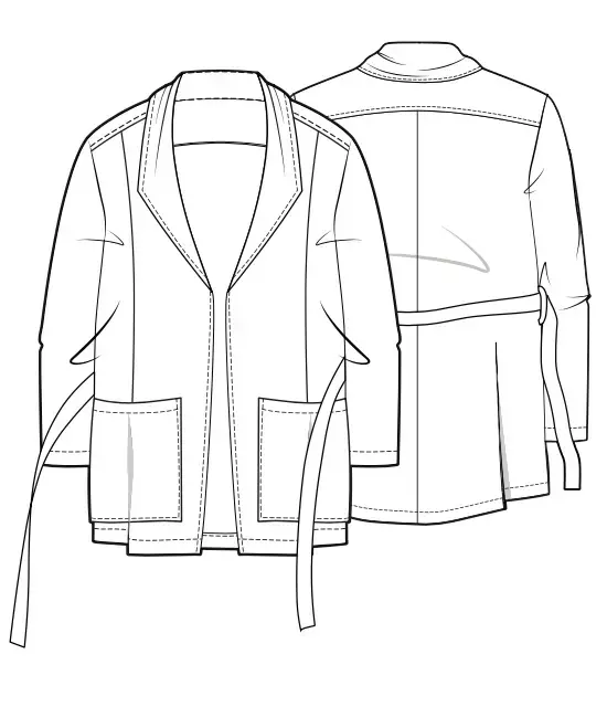 How to make a women's Sakura jacket with patch pockets: easy sewing instructions
