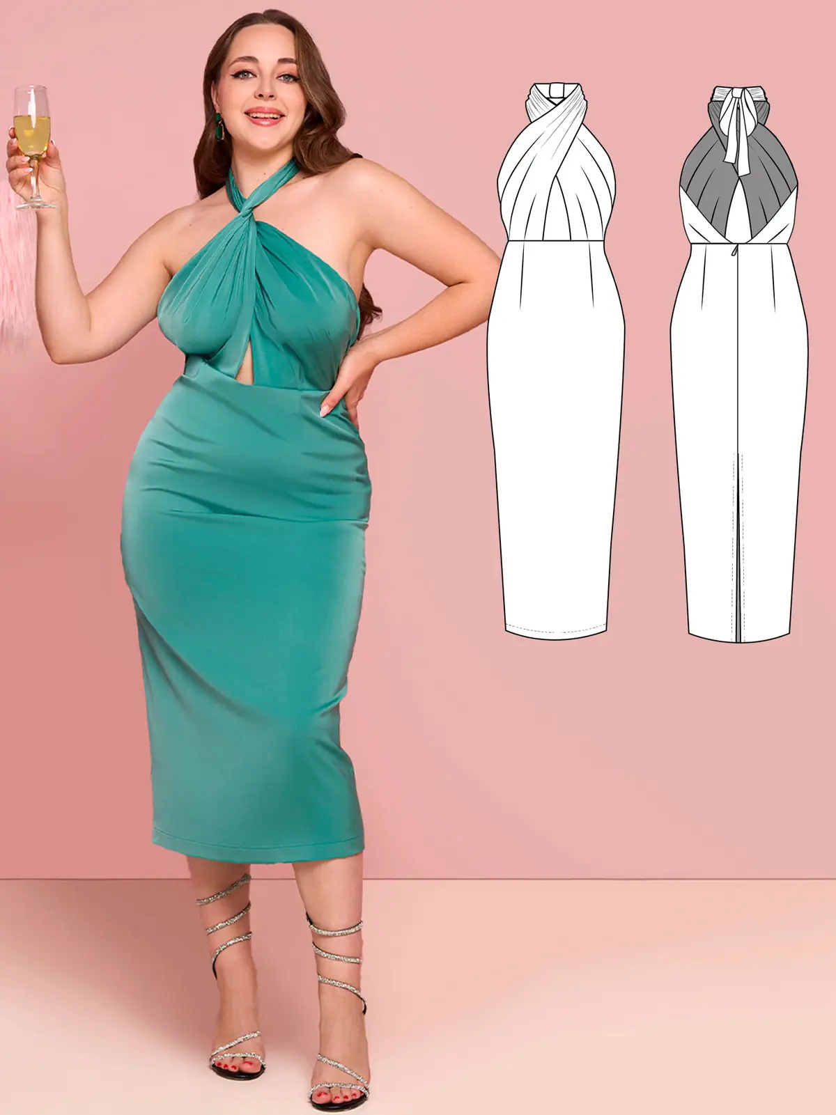 Barbara party dress sewing pattern
