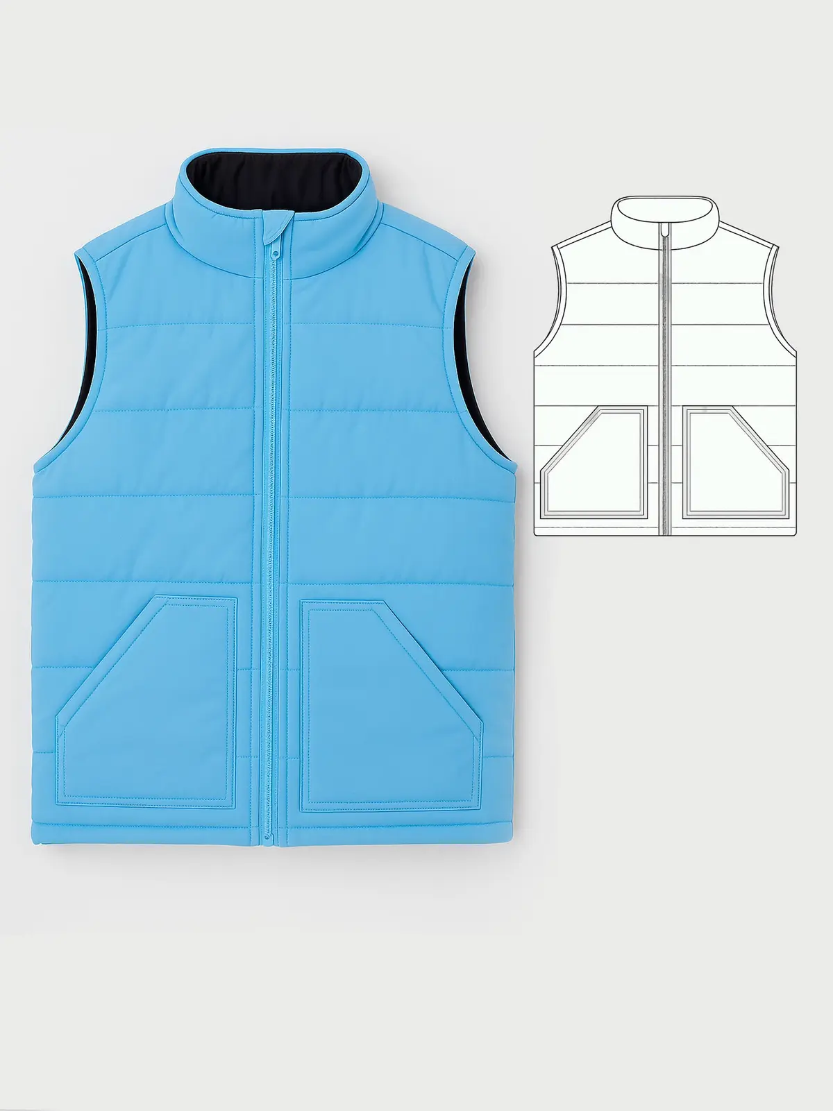 Vienna kids vest sewing pattern + video tutorial