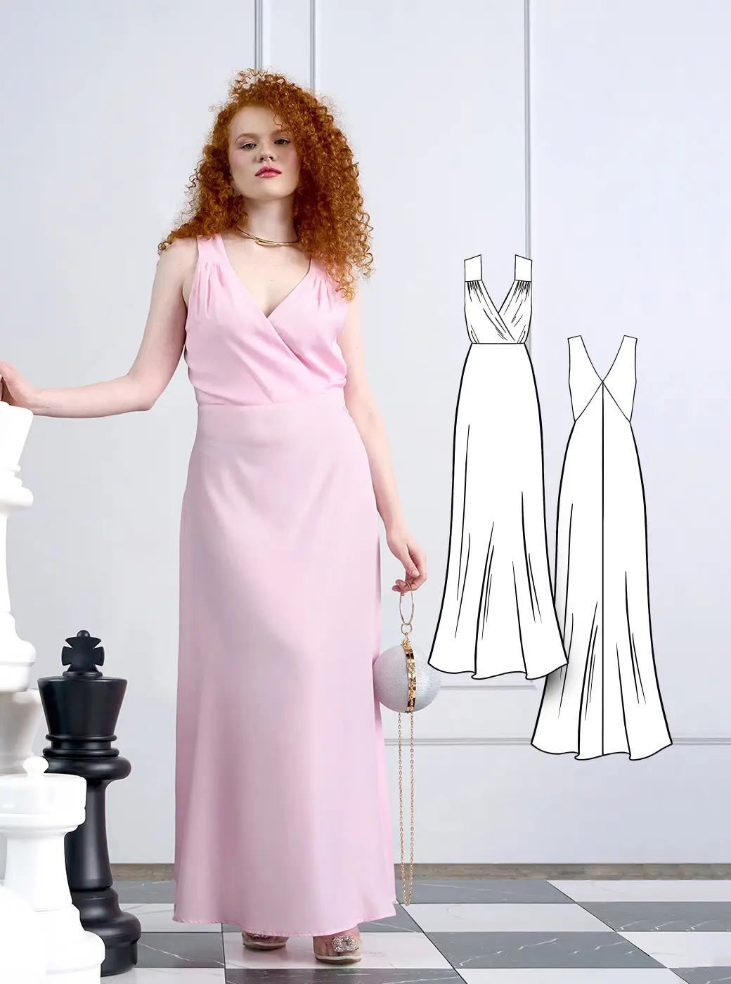 Driada women's dress sewing pattern + video tutorial