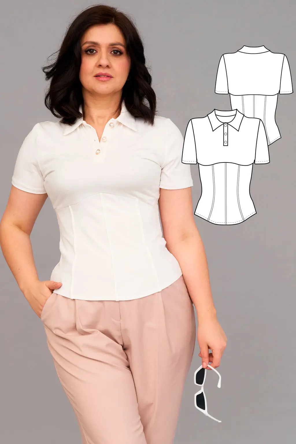 Glamour women's t-shirt sewing pattern + video tutorial