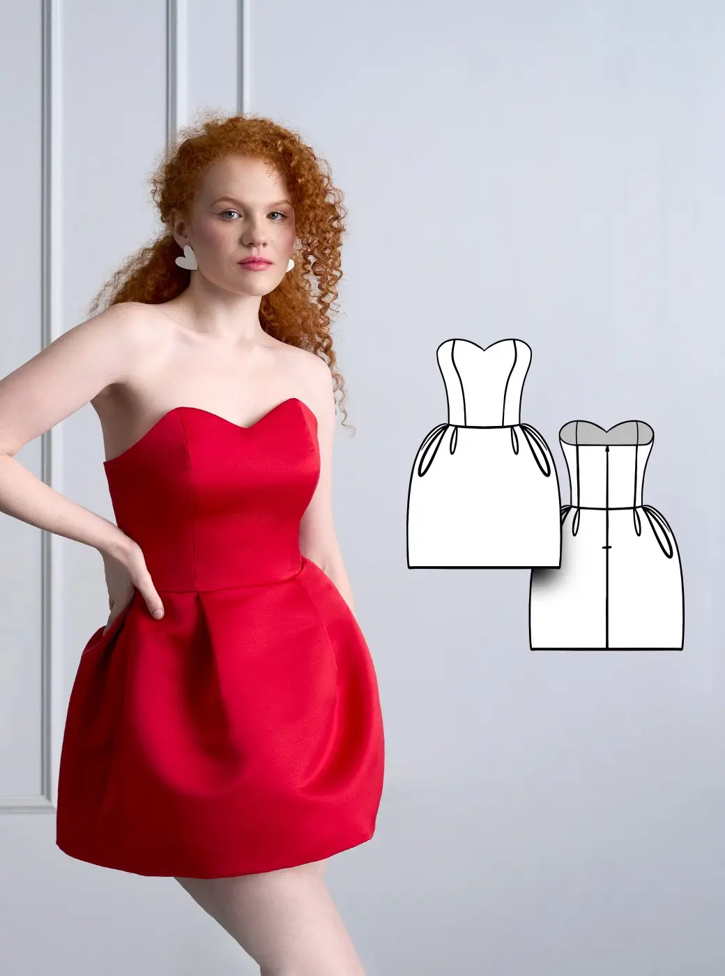Afrodita women's dress sewing pattern + video tutorial