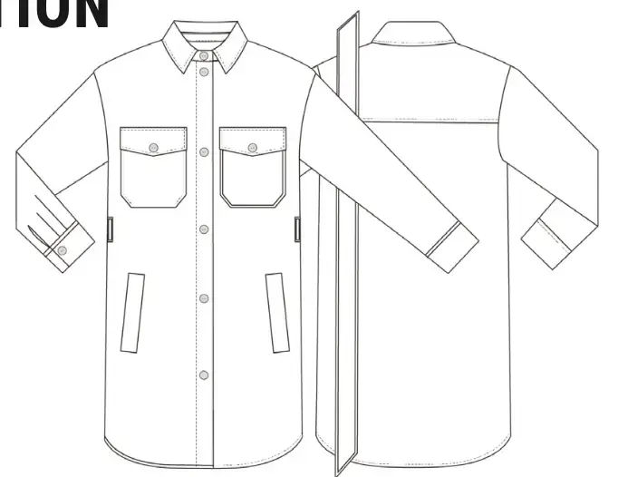 Karoline women's shacket sewing tutorial