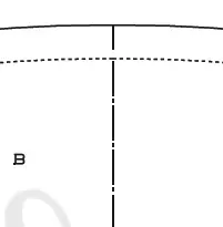 Center fold line with B label
