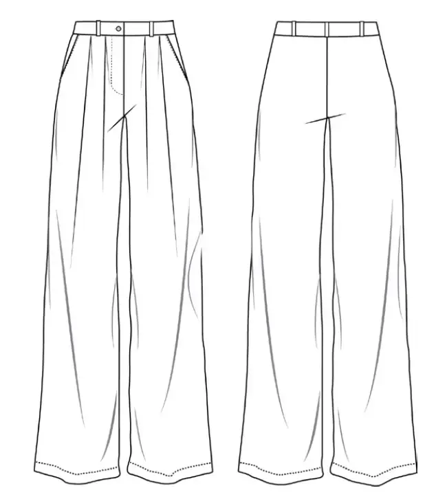 Jacqueline women's palazzo trousers sewing tutorial