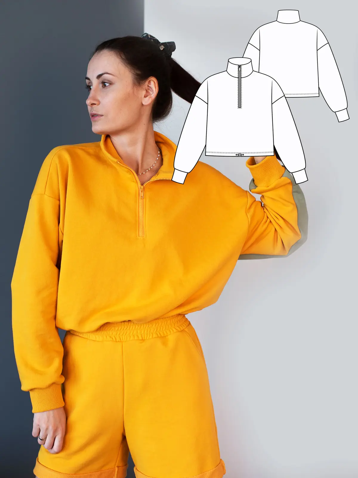 Orleans women's sweatshirt sewing pattern