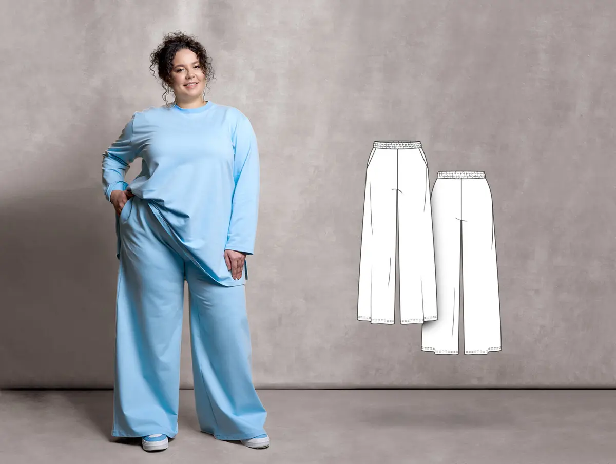 Forget-me-not women's trousers sewing pattern + video tutorial