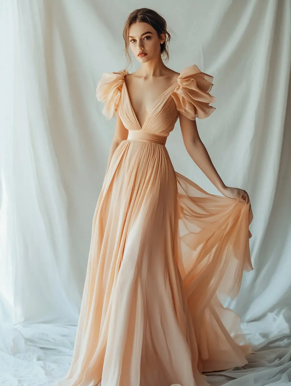 The dress must follow the body shape of a woman