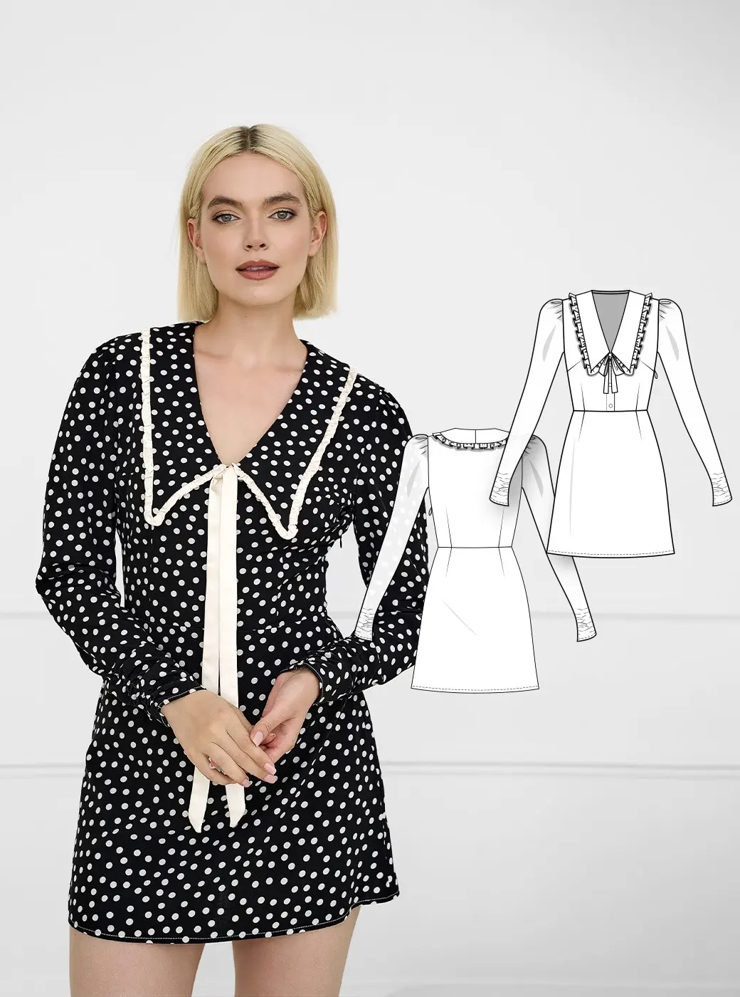 Leila women's dress sewing pattern + video tutorial