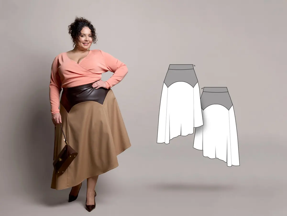 Gerbera women's skirt sewing pattern + video tutorial