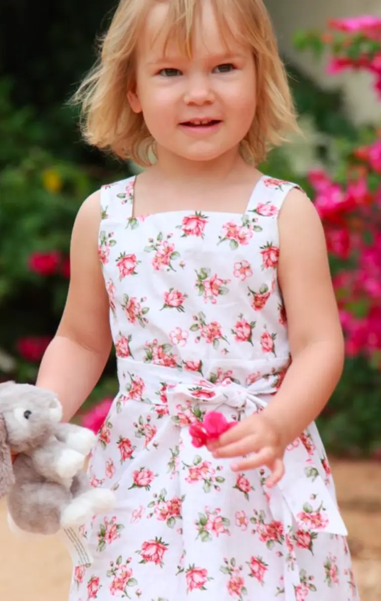 Sardinia girls sundress sewing pattern + video tutorial