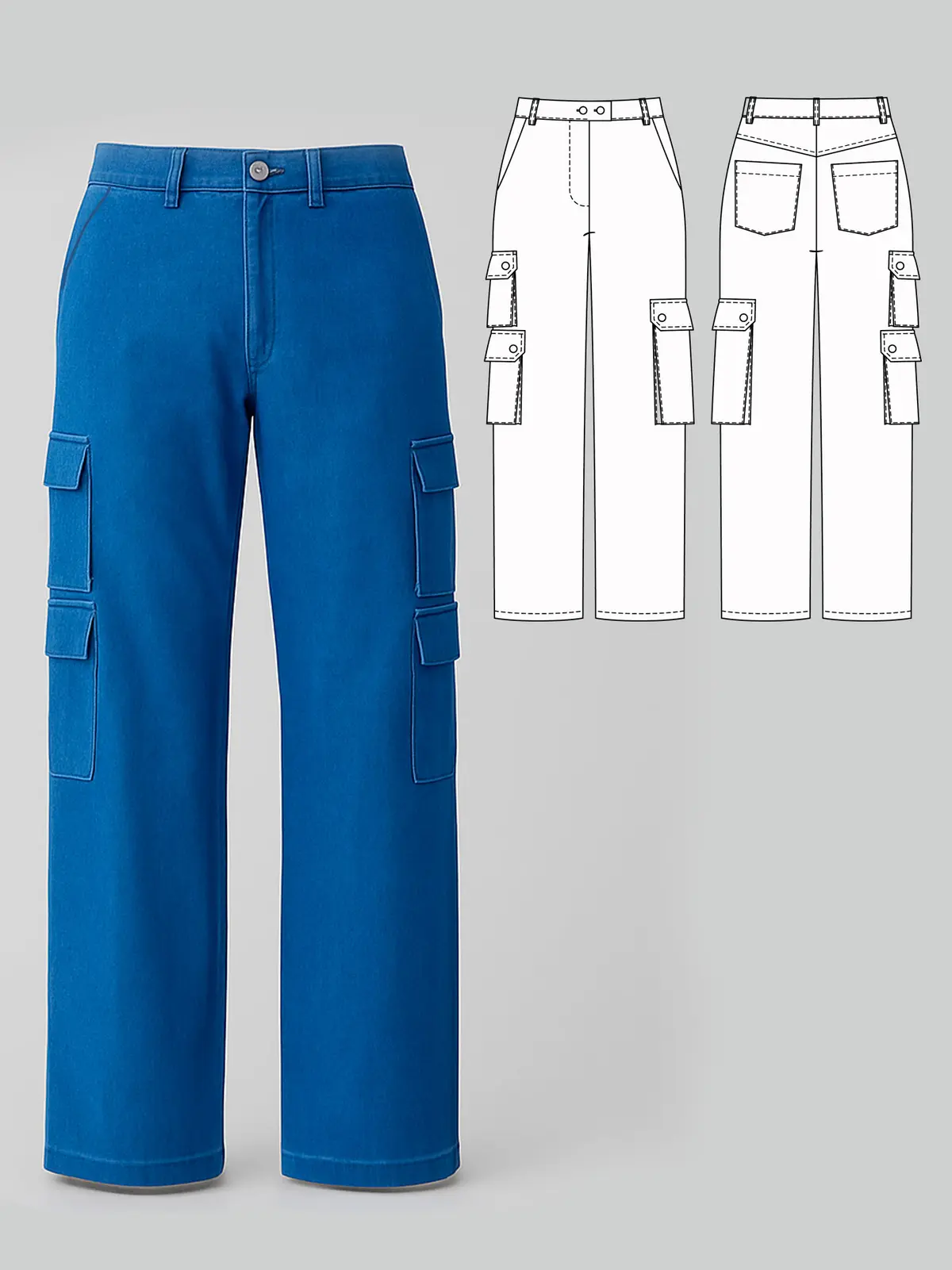 Madrid women's cargo trousers sewing pattern + video tutorial
