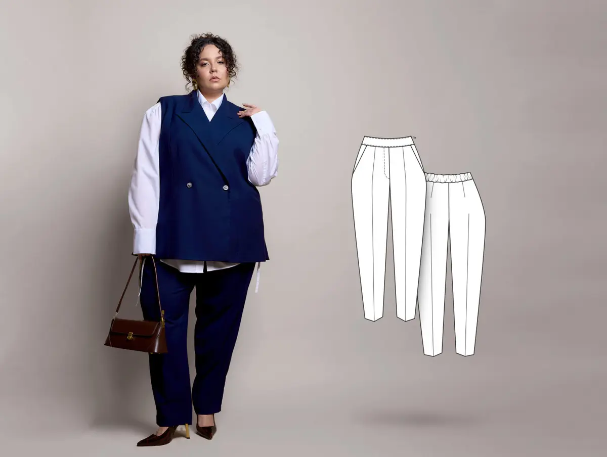 Violet women's trousers sewing pattern + video tutorial