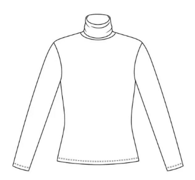 Women's turtleneck Valencia sewing instructions: easy guide for beginners