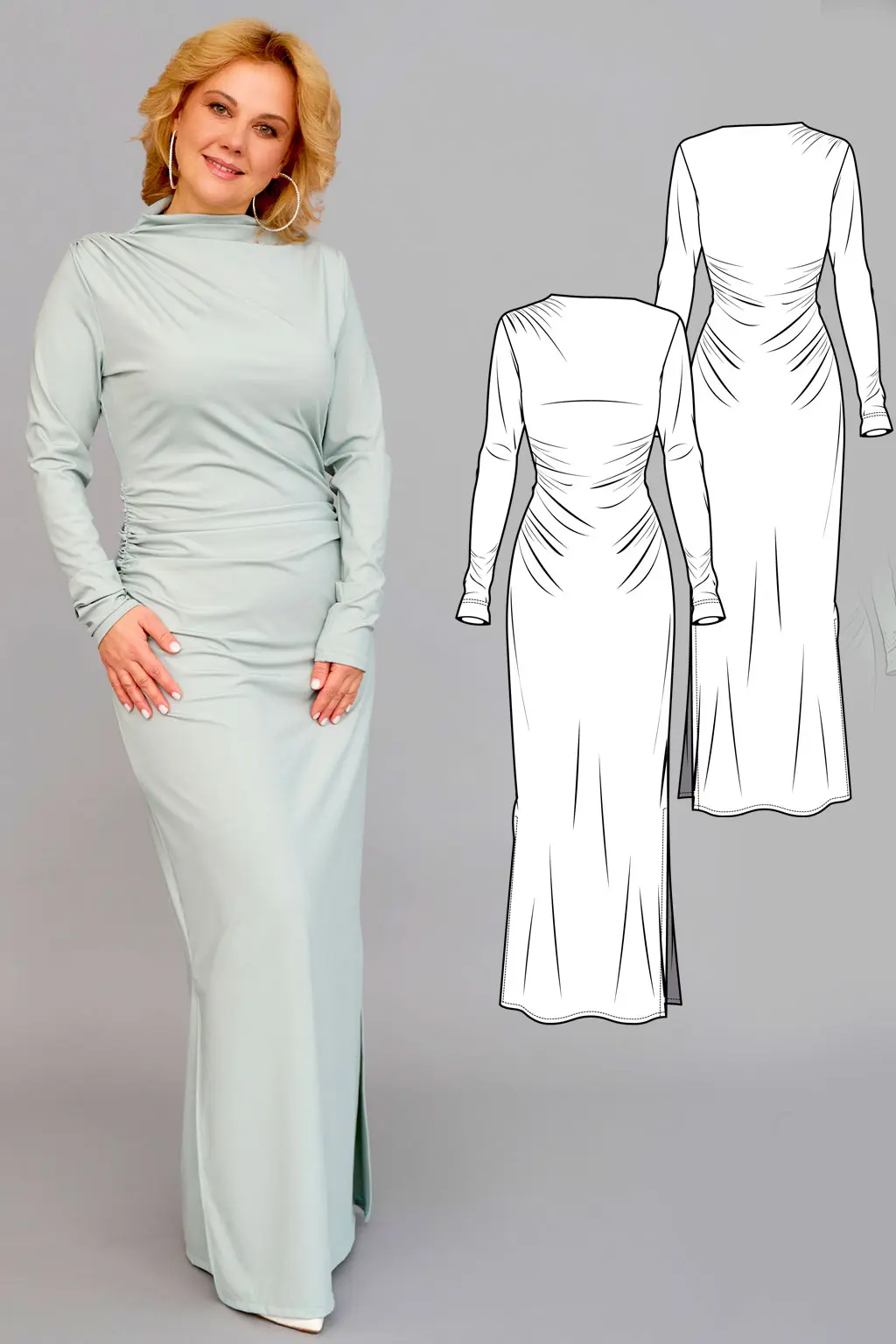 Carrie women's dress sewing pattern + video tutorial