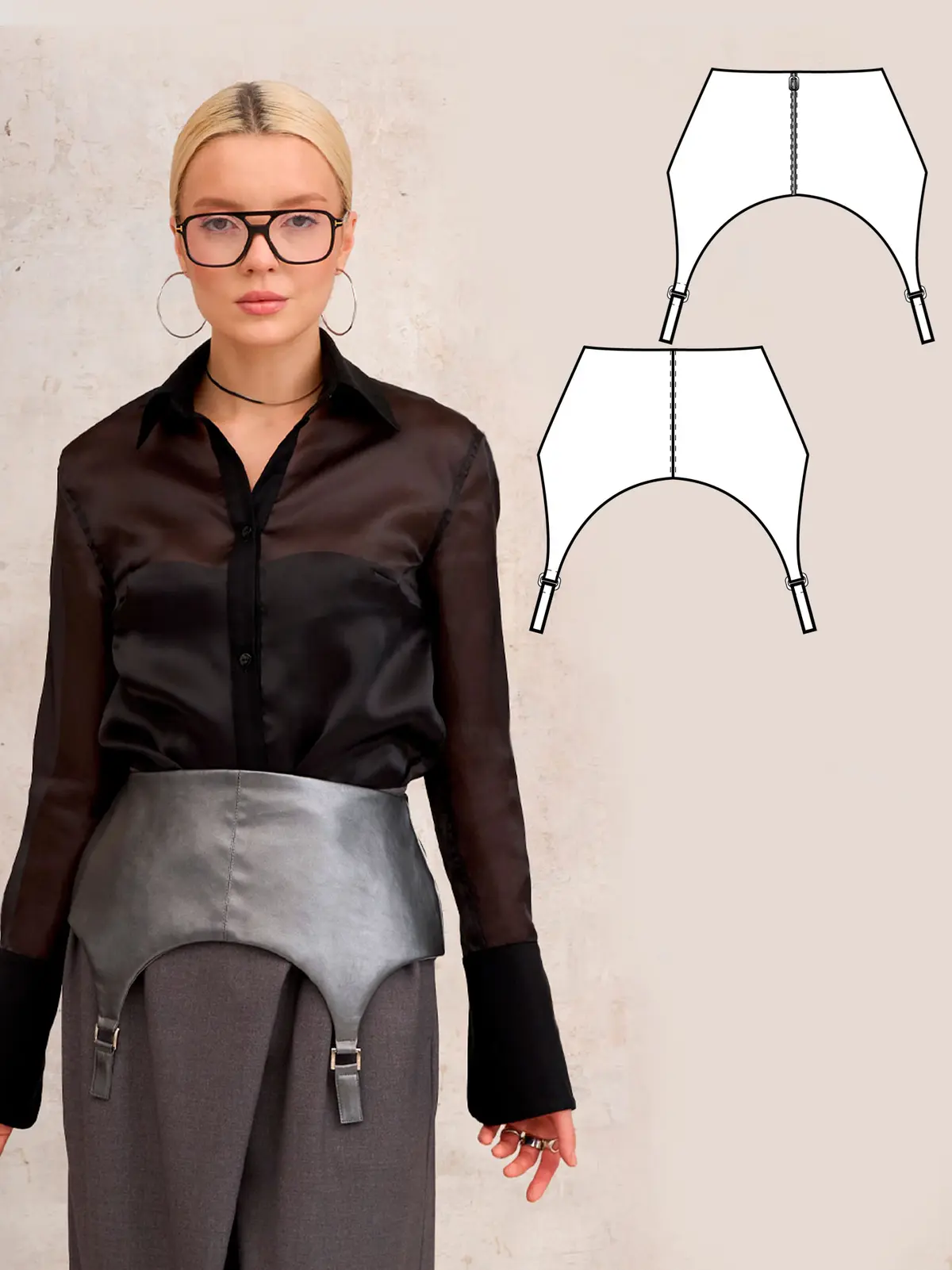 Chromite women's basque belt sewing pattern + video tutorial