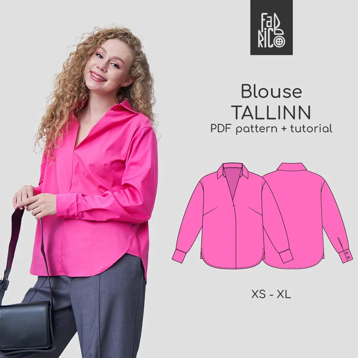 Tallinn women's blouse sewing pattern