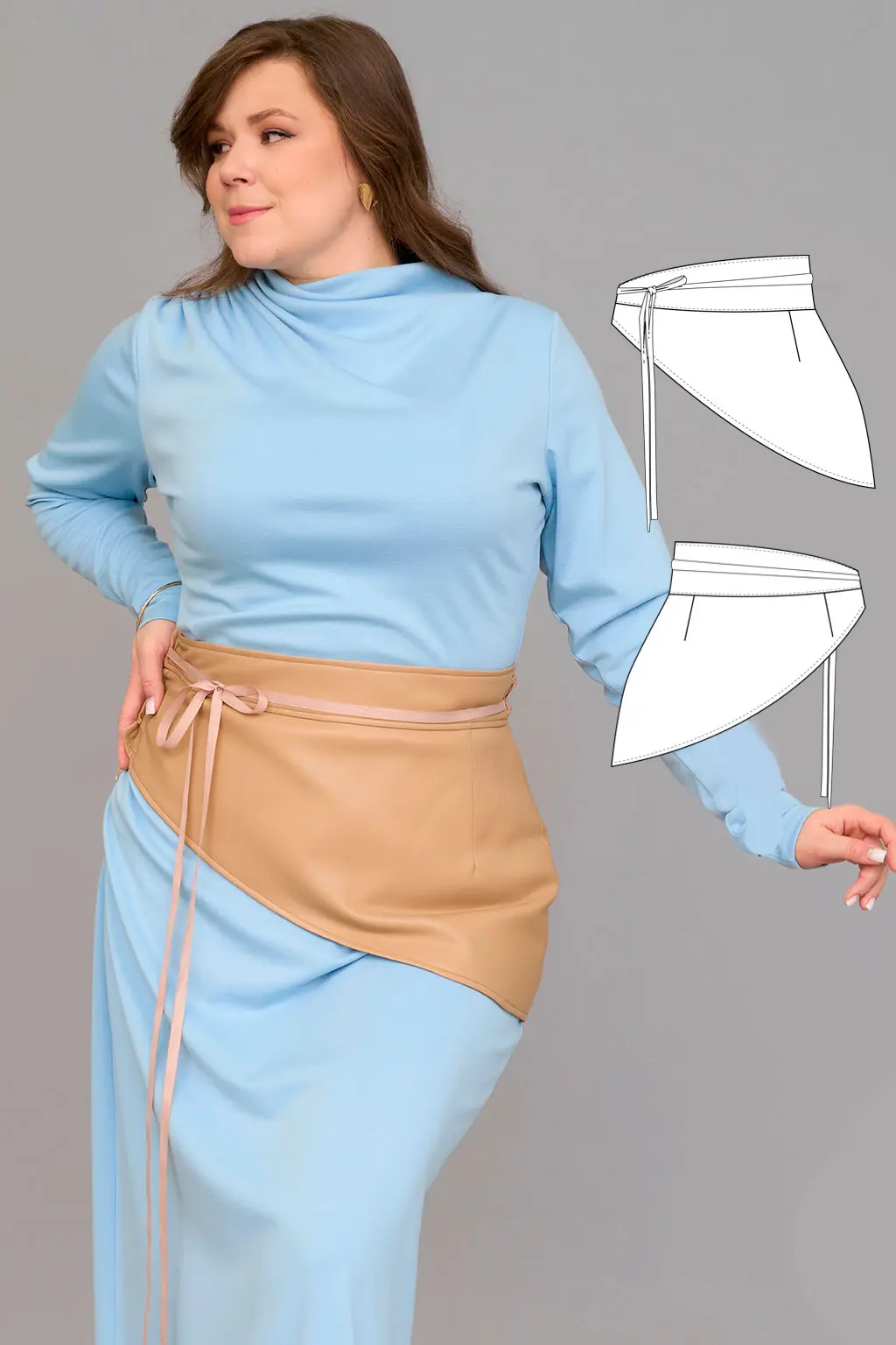 Elite women's basque belt sewing pattern + video tutorial