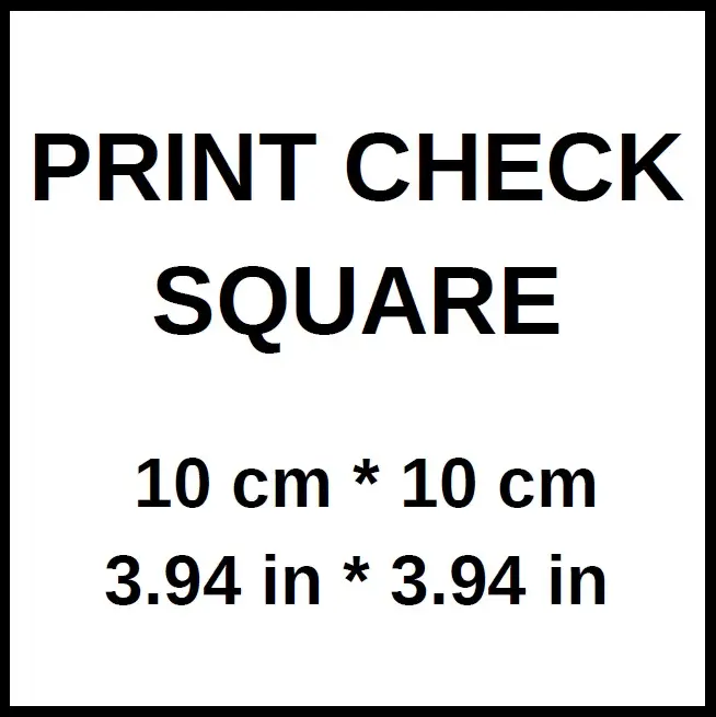 Print check square 10 cm by 10 cm