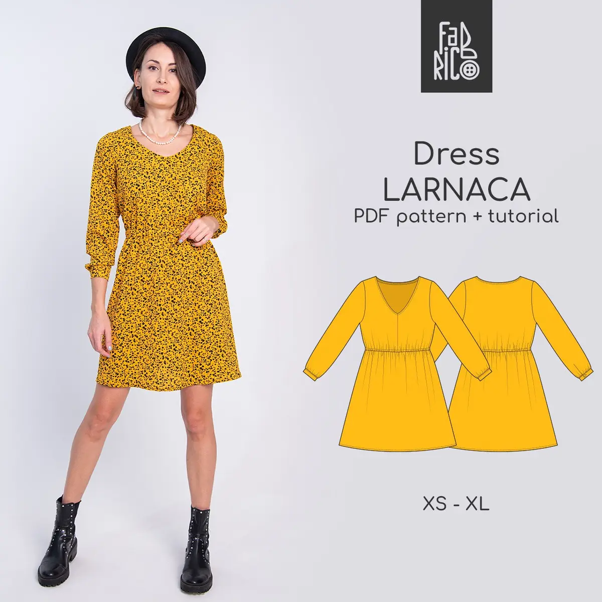 Larnaca women's dress sewing pattern