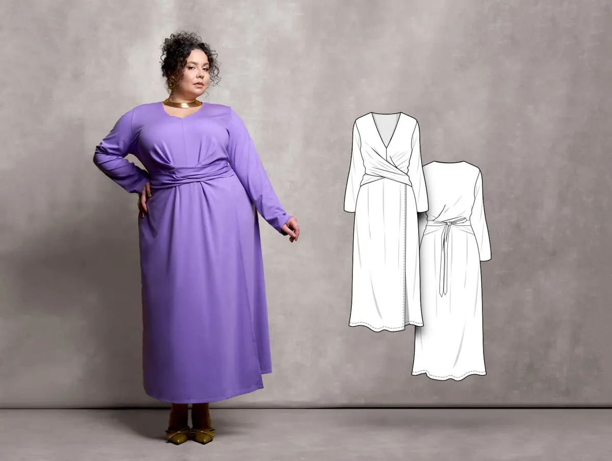 Begonia women's dress sewing pattern + video tutorial