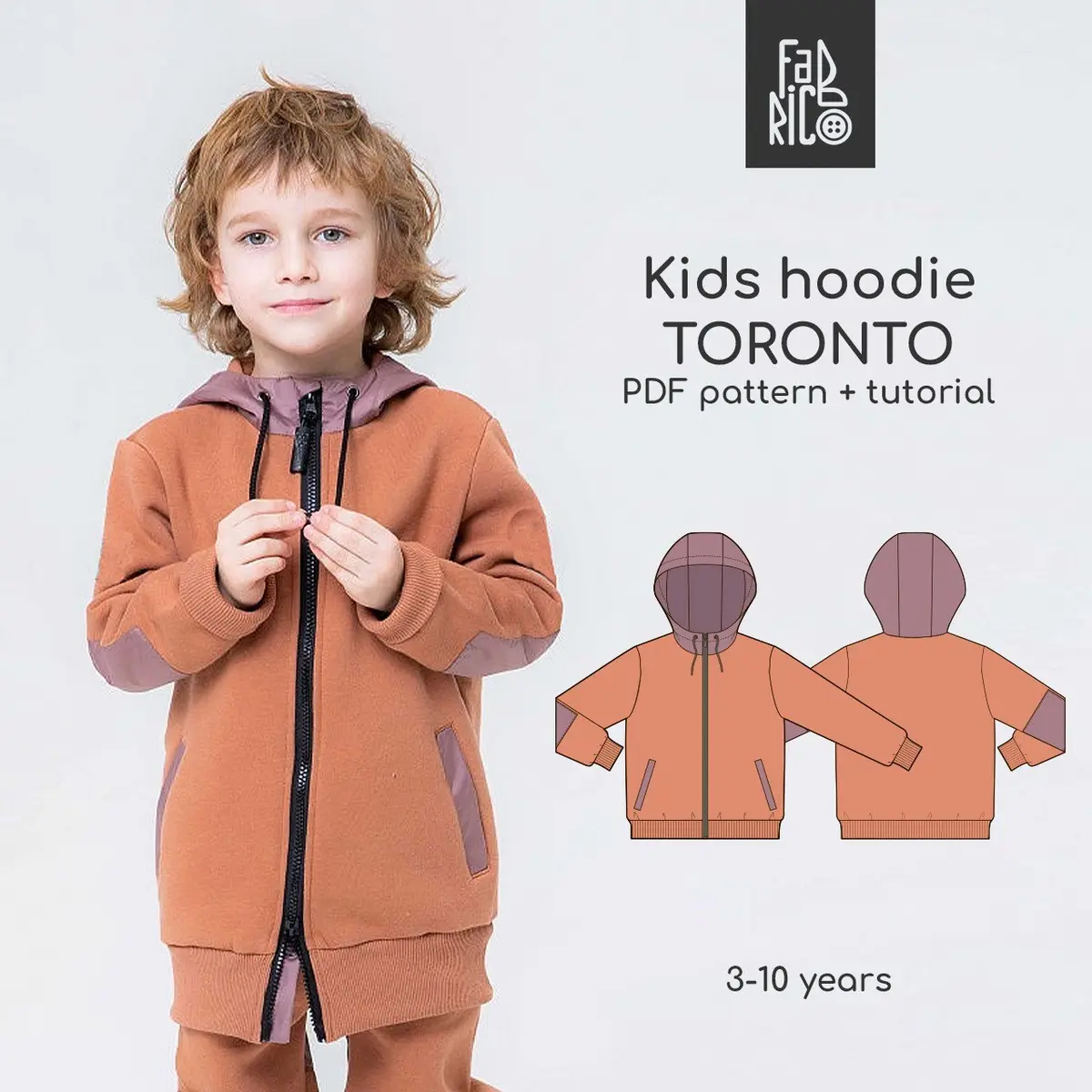 Toronto children's warm sweatshirt sewing pattern