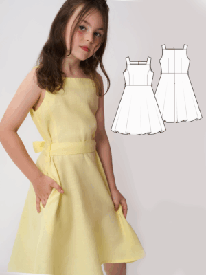 Sardinia girls sundress sewing pattern + video tutorial