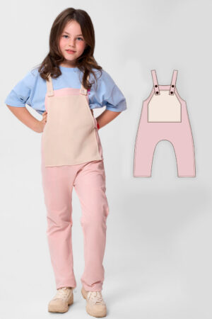Delhi children’s bib overall sewing pattern