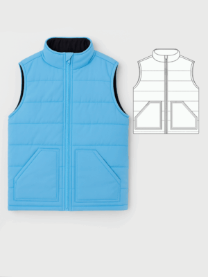 Vienna kids vest sewing pattern + video tutorial