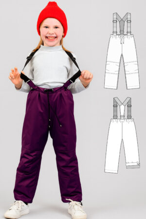 Brighton outdoor pants with suspenders pattern