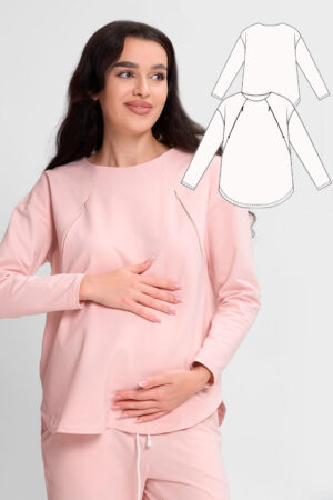 Louise pregnancy and maternity sweatshirt pattern + video tutorial