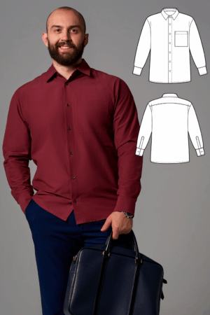 Portland men's shirt sewing pattern + video tutorial
