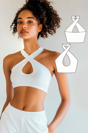 Santa Fe women's double-layered top sewing pattern