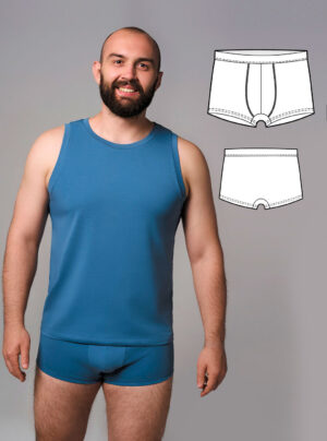 Marseille mens boxer shorts sewing pattern + video tutorial